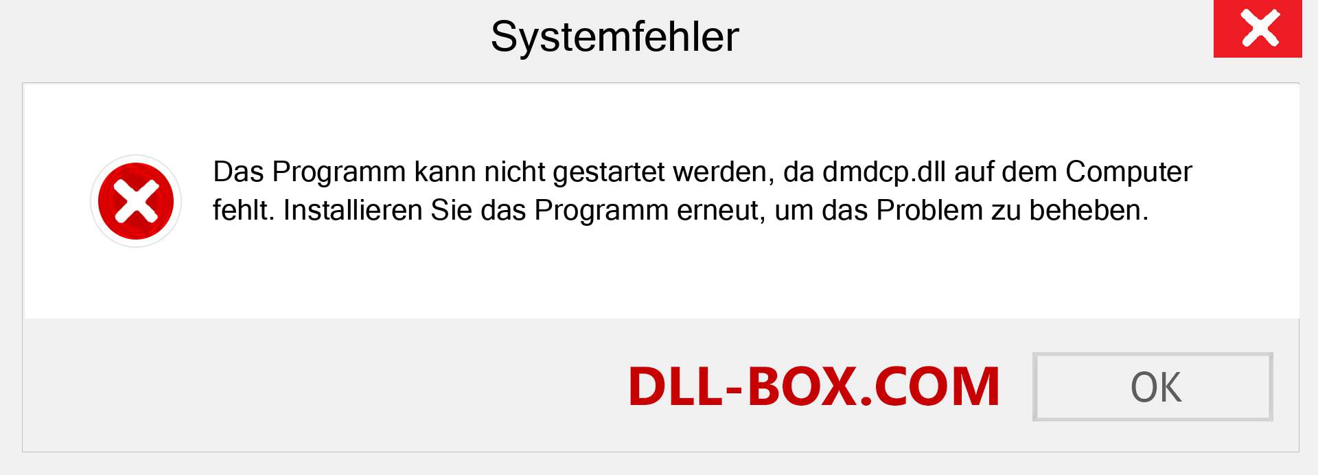 dmdcp.dll-Datei fehlt?. Download für Windows 7, 8, 10 - Fix dmdcp dll Missing Error unter Windows, Fotos, Bildern